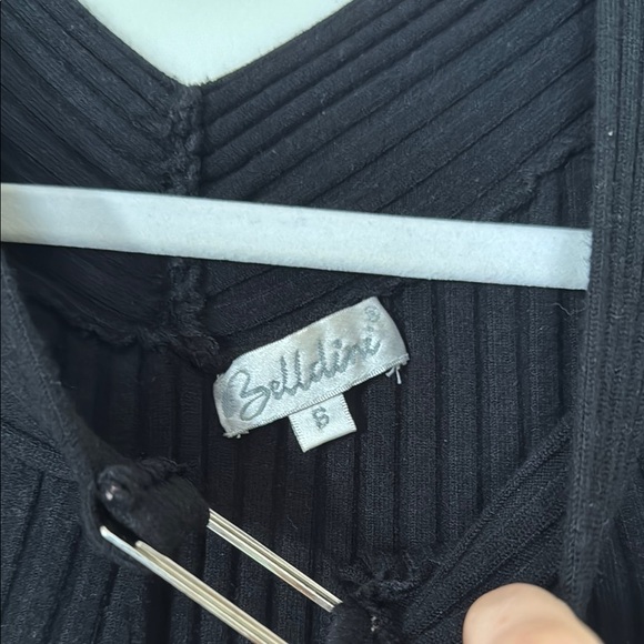 Black Ribbed Knit Sweater - Picture 2 of 3